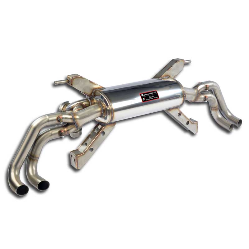 Supersprint Rear exhaust with valves Right - Left 4 exits (Replaces the main catalytic converter - fits to the stock endpipes) -9,5 Kg LAMBORGHINI HURACAN V1014