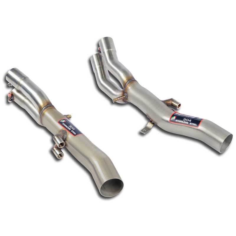 SUPERSPRINT Front pipes Kit Right + Left (Replaces catalytic converter FERRARI 612 Scaglietti V12 (540 Hp) 04 -11