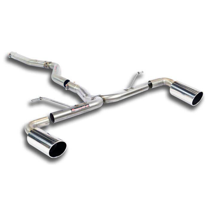 Supersprint Connecting pipe + rear pipe Right O100 - Left O100 (Muffler delete) BMW GT 325d LCI