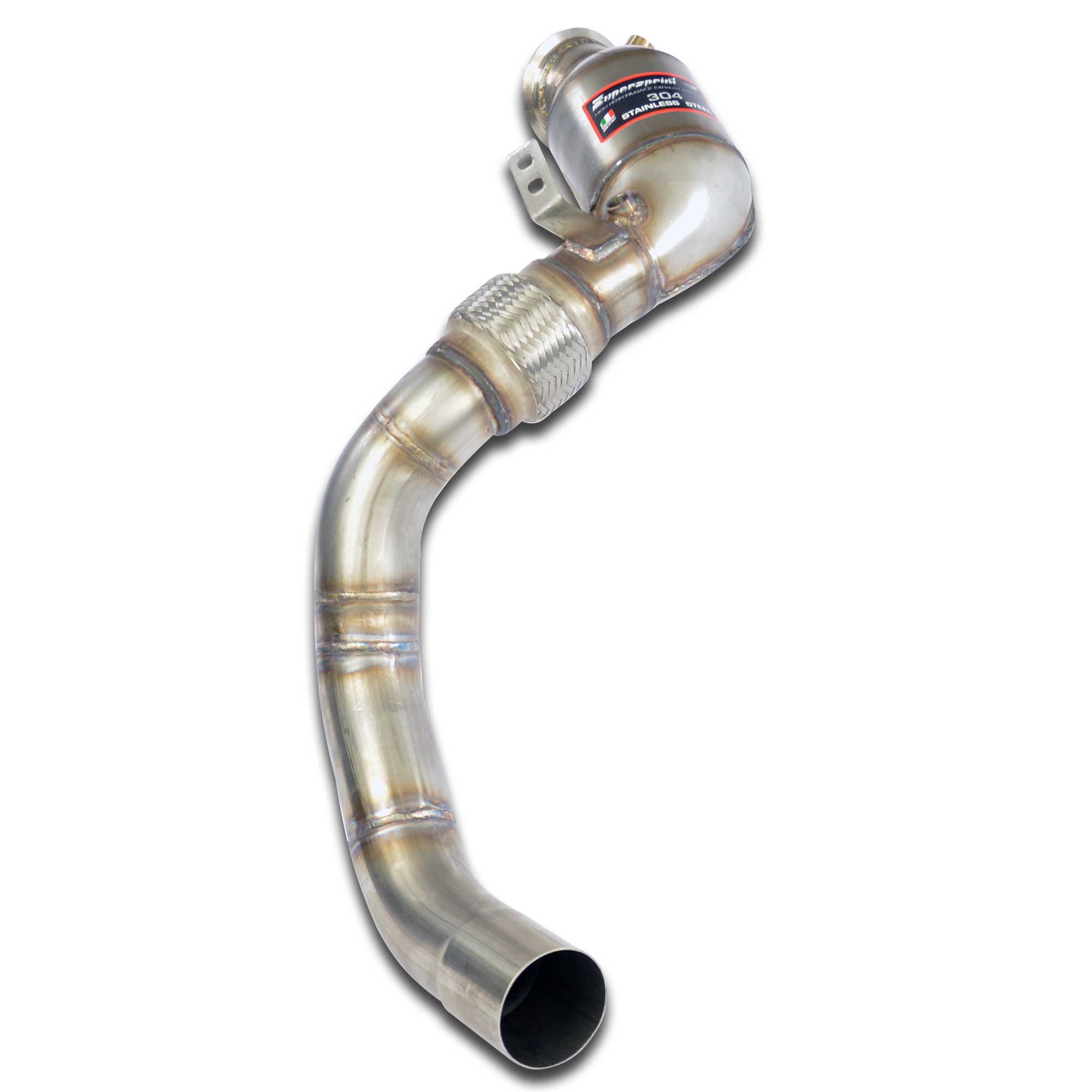 SUPERSPRINT Turbo downpipe kit + Metallic catalytic converter Left Accepts the stock 