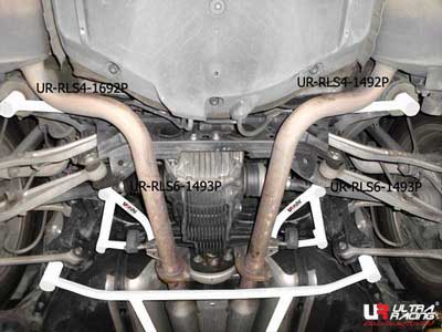 For Lexus LS 430 06+ UltraRacing 2x 2-Point Rear Side Bars 1692P