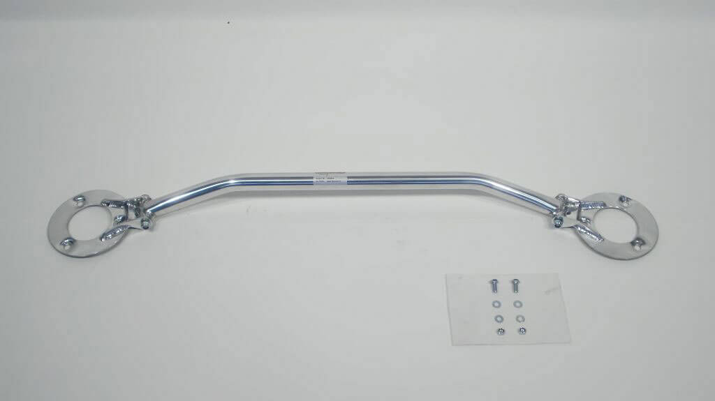 Front strut bar aluminum Opel Ascona C (for 84) Трехсоставная растяжка стоек крепится к существующим креплениям чашки стоек.