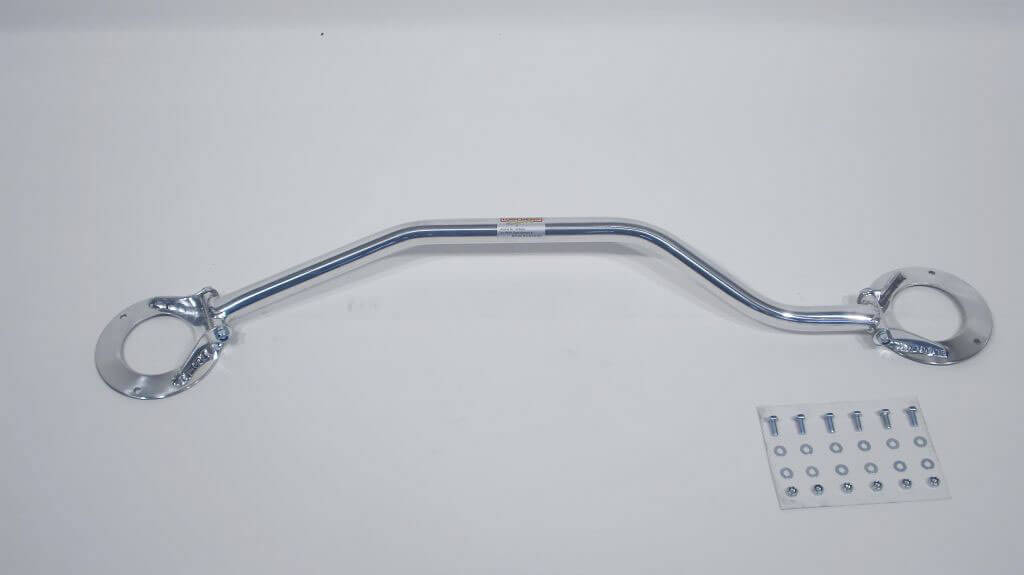 Front strut bar aluminum Opel Omega A 2,6 L / 3,0 L 24V Трехсоставная растяжка стоек, крепления нужно сверлить.