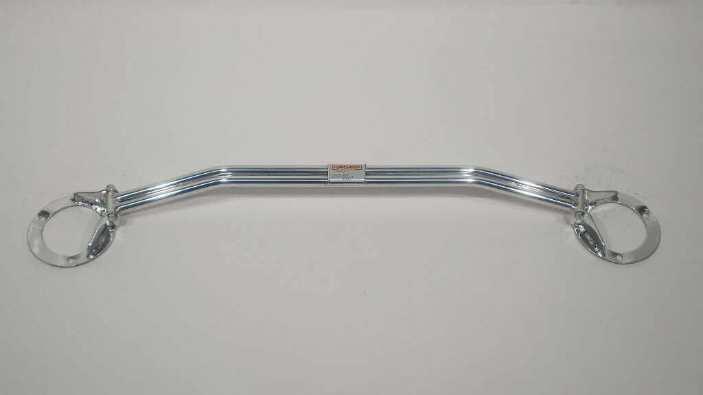 Front strut bar aluminum Subaru STS 2,0 l Turbo Трехсоставная растяжка из двух труб крепится к существующим креплениям чашки стоек.